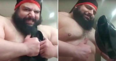 Iranian Hulk squashes frying pan in show of strength after fight cancellation