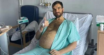 Dad 'feels pregnant' with stomach ballooning like a beach ball due to rare illness