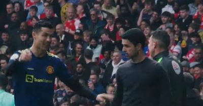 Cristiano Ronaldo's Mikel Arteta reaction shown in fresh footage from Arsenal loss