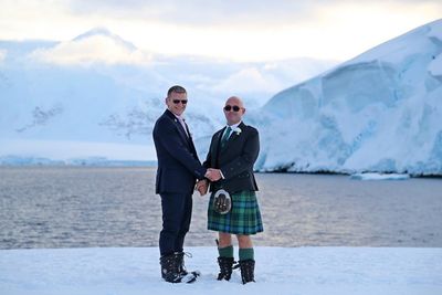 British same-sex couple make history with Antarctica wedding