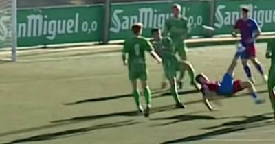 Barcelona 'censor' Cristiano Ronaldo celebration after wonderkid scores overhead kick