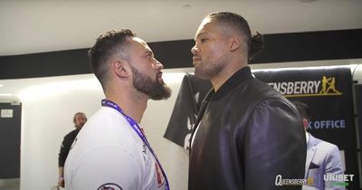 Joe Joyce and Joseph Parker meet during face-off after heavyweight fight confirmed