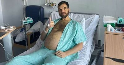 Dad who feels 'pregnant' with beach ball belly needs life-saving treatment