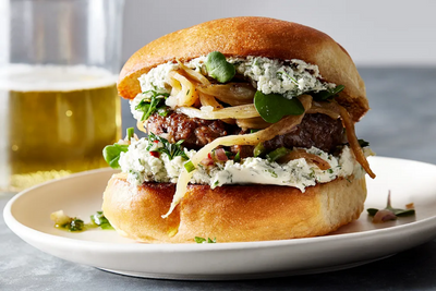 A tasty lamb burger from Rick Martinez