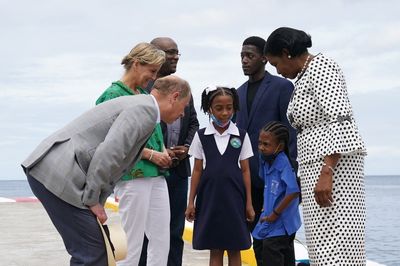 Edward and Sophie receive warm welcome on walkabout in Saint Lucia