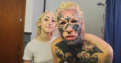 Tattoo enthusiast 'villainized' for 'demon' look shares sweet wedding picture