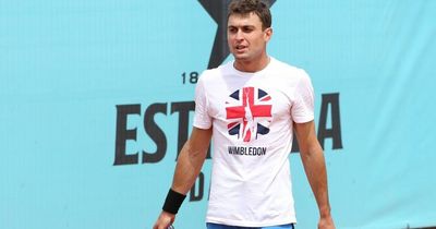 Aslan Karatsev wears Wimbledon T-shirt on practice court amid ban on Russian players