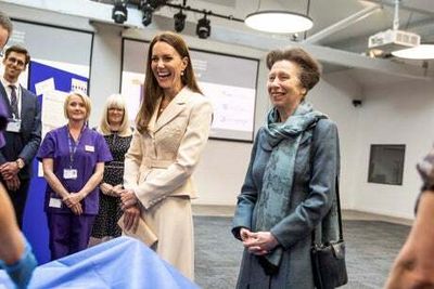 Princess Anne sparks laughter during first engagement with Kate at maternity unit