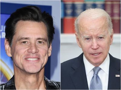 Jim Carrey responds to bizarre claim that he is ‘one of several different actors’ playing Joe Biden