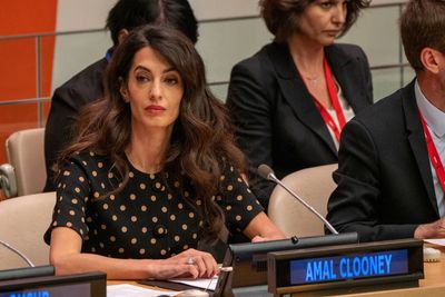 At U.N., Amal Clooney pushes for Ukraine war crimes justice