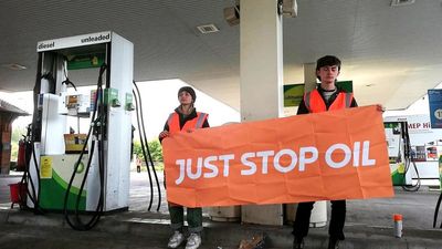 Climate protesters smash petrol pumps at motorway services