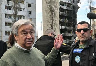 UN chief Antonio Guterres says war an ‘absurdity’ as he visits sites around Kyiv