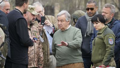 UN chief Guterres condemns 'absurdity' of war during Ukraine visit