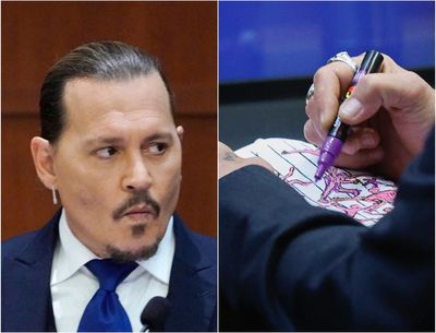 Johnny Depp trial: Footage of actor showing a doodle to his lawyer during trial goes viral