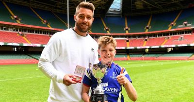 Wales and Lions star's talented 11-year-old son shines at the home of Welsh rugby with his dad as coach