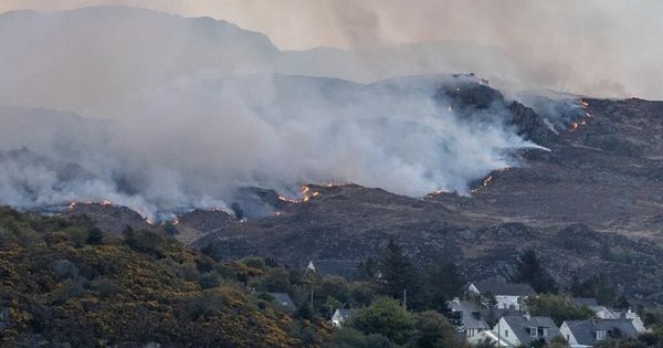 Huge wildfire rips through Scots estate as crews battle ongoing blaze