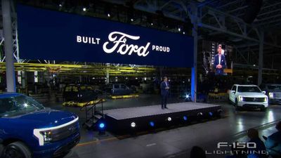 Ford CEO Pokes Fun At Tesla During F-150 Lightning Production Start Speech