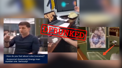 Three videos falsely accusing Zelensky of using cocaine