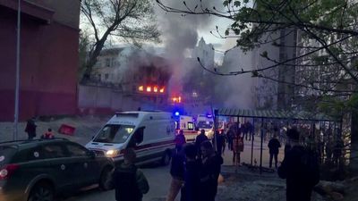 Blasts hit Kyiv while UN chief visiting, Ukraine blames Russian missile attacks