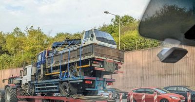 Tractor towing three trucks piled on top of each other causes major traffic jam in Cork's Jack Lynch Tunnel