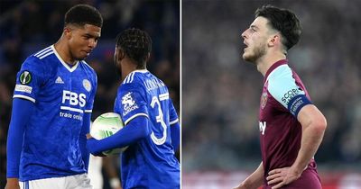 West Ham beaten by Eintracht Frankfurt as Leicester fight back against Roma