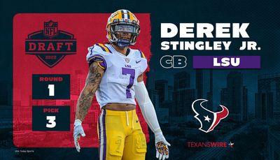 Texans draft LSU CB Derek Stingley No. 3 overall in Round 1 of 2022 NFL draft