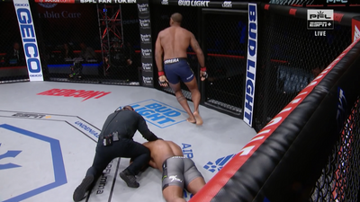 Fastest KO in PFL heavyweight history: 6-foot-8-inch Renan Ferreira wrecks Jamelle Jones with sneaky shin to jaw