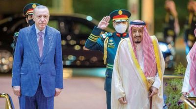 Saudi King, Crown Prince Meet with Turkish President in Jeddah