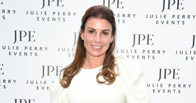 Coleen Rooney dazzles in white as she makes rare public appearance alongside Christine Lampard