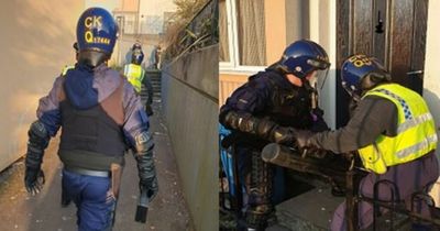 Riot police storm homes in early hours and arrest two boys and man