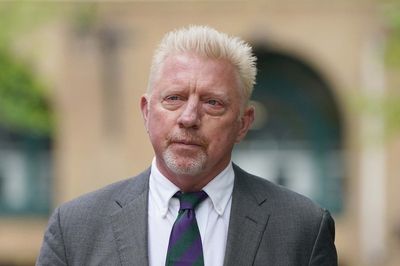 Boris Becker wears tie in Wimbledon colours for bankruptcy sentencing