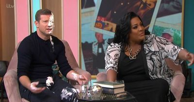 This Morning fans say Dermot O'Leary is 'low key fuming' as he's pied live on show