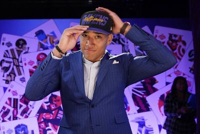 Ravens S Kyle Hamilton reacts to being selected by Baltimore in 2022 NFL draft