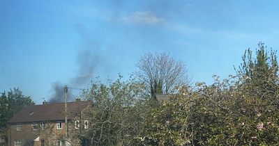 Fire near railway line sends plumes of smoke billowing over Stockport