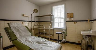 Inside abandoned home of WW2 surgeon with bottles of sedatives and empty hospital beds
