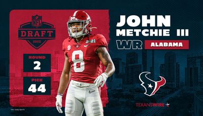 Texans trade with Browns, draft Alabama WR John Metchie No. 44 overall in Round 2