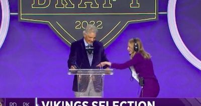 A former NFL player rambled so long before announcing a pick that a producer had to tell him to hurry up