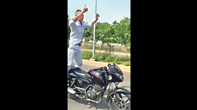 Ghaziabad man is fined Rs 26,000 after video of bike stunt surfaces