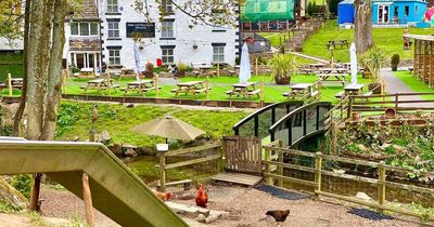 The country pub with incredible children's play area and riverside garden near Stockport