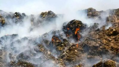 Firefighting operations continue at Bhalswa landfill site in Delhi