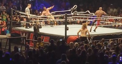 WWE star sent flying as top rope snaps during live UK show in terrifying moment