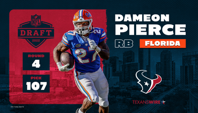 Texans take Florida RB Dameon Pierce No. 107 overall in Round 4 of 2022 NFL draft