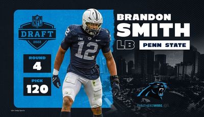 Panthers trade into 4th round, select LB Brandon Smith