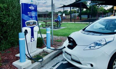 ‘As close as you’ll get to free’: Tasmanian couple take road trip to Sydney in electric car for $43.38