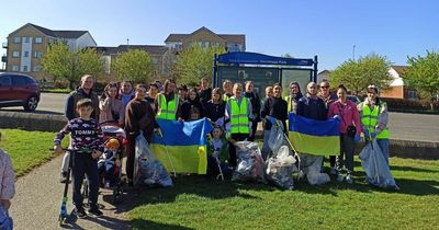 Ukrainian refugees clean up south Dublin park to give back to community