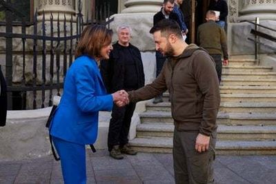 ‘America stands firmly with Ukraine’: Nancy Pelosi meets Volodymyr Zelensky in Kyiv