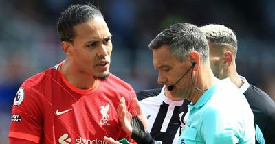 Virgil van Dijk unhappy as Eddie Howe touchline exchange with Jurgen Klopp overheard