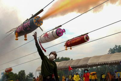 Having a blast at amateur rocket festival in Pathum Thani