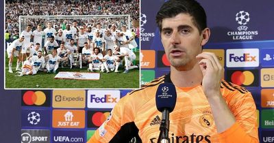 Thibaut Courtois aims brutal dig at Barcelona stars after Real Madrid win La Liga