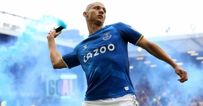 Richarlison in Everton moment of madness as he throws smoke bomb back into Goodison Park stand during celebration